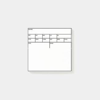 D&D Stat Block Post-it® Notes