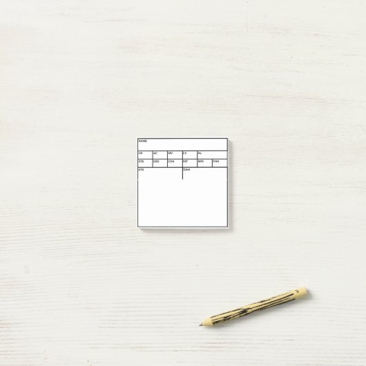 D&D Stat Block Post-It Post-it® Notes (Op bureau)