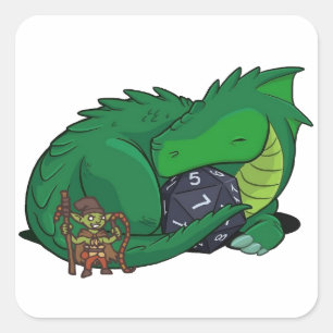 D&D-Sticker Vierkante Sticker