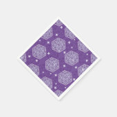 D&D Verjaardagsfeestje Paarse D20 Dice Papier Serv Servet (Hoek)