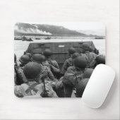 D-daagse soldaten in een Higgins Boat Muismat (Met muis)
