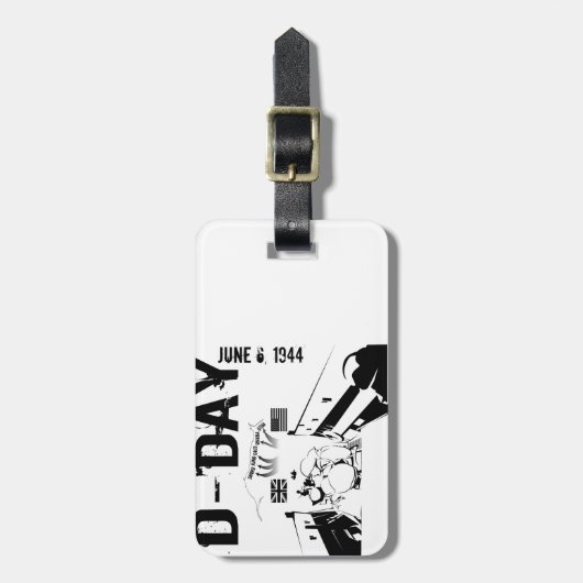 D-DAG 6 juni 1944 Bagagelabel (Voorkant verticaal)