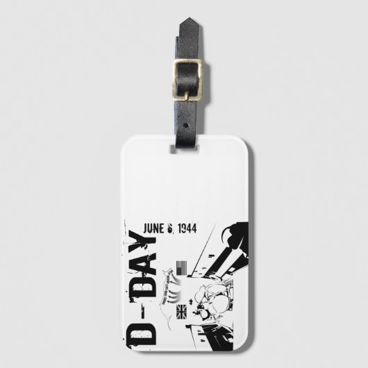 D-DAG 6 juni 1944 Bagagelabel (Voorkant (verticaal))