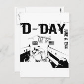 D-DAG 6 juni 1944 Briefkaart (Voorkant / Achterkant)