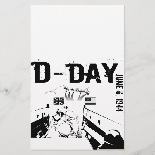 D-DAG 6 juni 1944 Briefpapier (Voorkant)