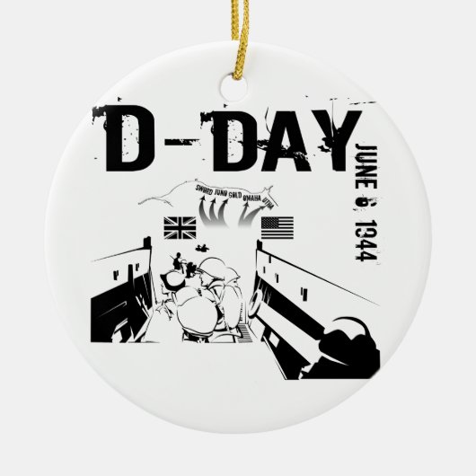 D-DAG 6 juni 1944 Keramisch Ornament (Voorkant)
