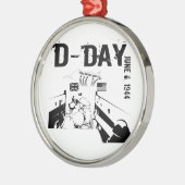 D-DAG 6 juni 1944 Metalen Ornament (Links)