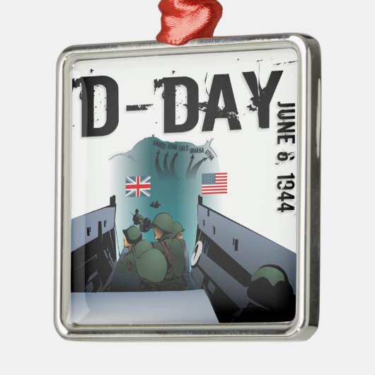 D-DAG 6 juni 1944 Metalen Ornament (Links)