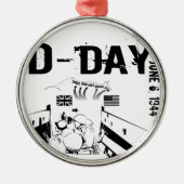 D-DAG 6 juni 1944 Metalen Ornament (Voorkant)