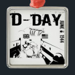 D-DAG 6 juni 1944 Metalen Ornament<br><div class="desc">D-DAG 6 juni 1944 - De aanvoer van Normandië was de landing op 6 juni 1944 (D-Dag) van de geallieerde invasie van Normandië in Operatie Overlord tijdens de Tweede Wereldoorlog.</div>