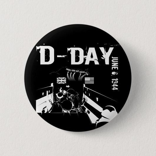 D-DAG 6 juni 1944 Ronde Button 5,7 Cm (Voorkant)