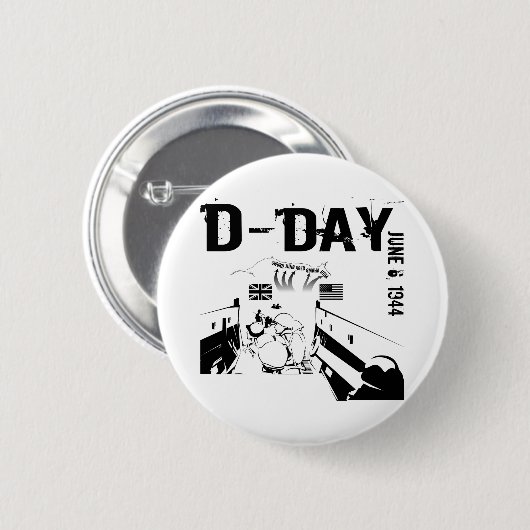 D-DAG 6 juni 1944 Ronde Button 5,7 Cm (Voorkant /achterkant)