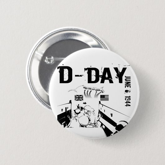 D-DAG 6 juni 1944 Ronde Button 5,7 Cm (Voorkant /achterkant)