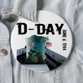 D-dag 6 juni 1944 ronde button 6,0 cm (In situ)