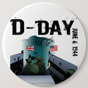 D-dag 6 juni 1944 ronde button 6,0 cm