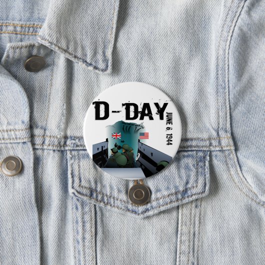 D-DAG 6 juni 1944 Ronde Button 7,6 Cm (In situ)