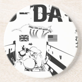 D-DAG 6 juni 1944 Zandsteen Onderzetter