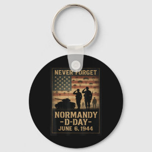D-dag 81e verjaardag Normandië 1944 Militaire Trib Sleutelhanger