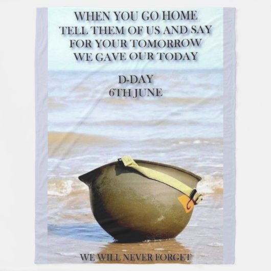 D-DAG FLEECE DEKEN (Voorkant)