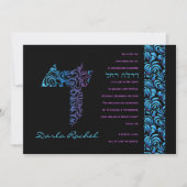 D Daled Hebreeuwse letter set bat mitswa uitnodigi Kaart (Voorkant)