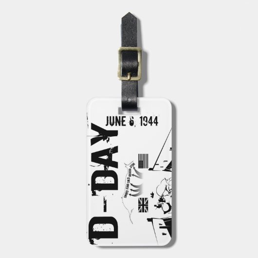 D-DAY 6 juni 1944 Bagagelabel (Voorkant verticaal)
