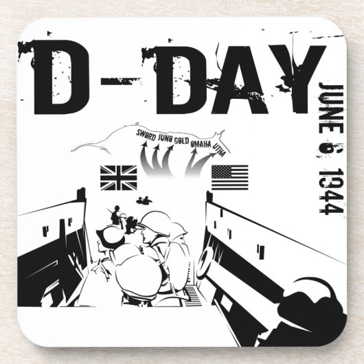 D-DAY 6 juni 1944 Bier Onderzetter (Voorkant)