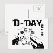 D-DAY 6 juni 1944 Briefkaart (Voorkant / Achterkant)