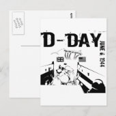 D-DAY 6 juni 1944 Briefkaart (Voorkant / Achterkant)