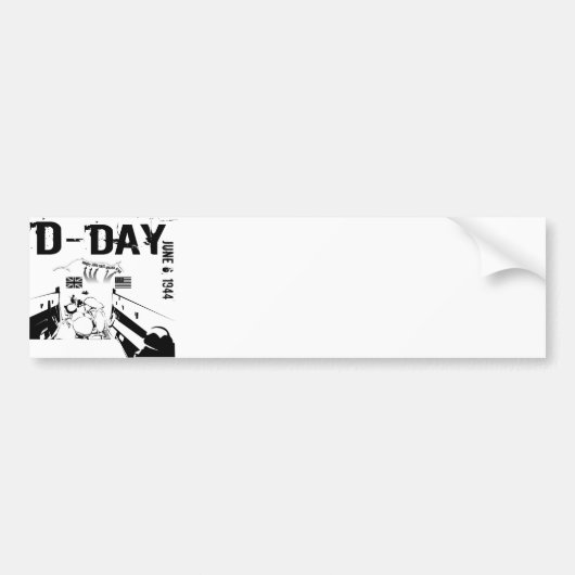 D-DAY 6 juni 1944 Bumpersticker (Voorkant)