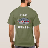 D-Day 6 juni 1944 Groen T-shirt (Achterkant)