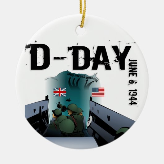 D-DAY 6 juni 1944 Keramisch Ornament (Voorkant)