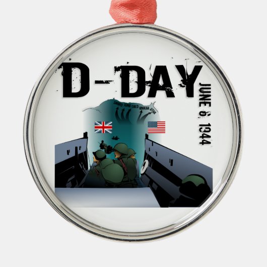 D-DAY 6 juni 1944 Metalen Ornament (Voorkant)