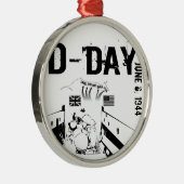 D-DAY 6 juni 1944 Metalen Ornament (Rechts)