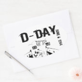 D-DAY 6 juni 1944 Ovale Sticker (Envelop)