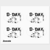 D-DAY 6 juni 1944 Ovale Sticker (Vel)