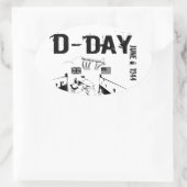 D-DAY 6 juni 1944 Ovale Sticker (Tas)