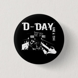 D-DAY 6 juni 1944 Ronde Button 3,2 Cm