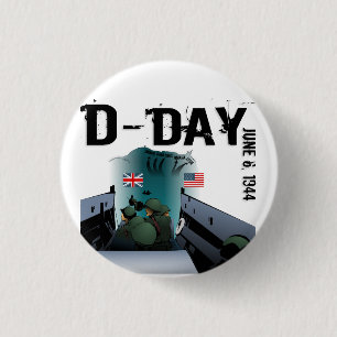 D-DAY 6 juni 1944 Ronde Button 3,2 Cm