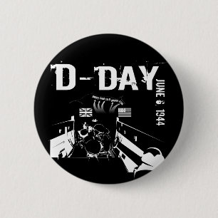 D-DAY 6 juni 1944 Ronde Button 5,7 Cm