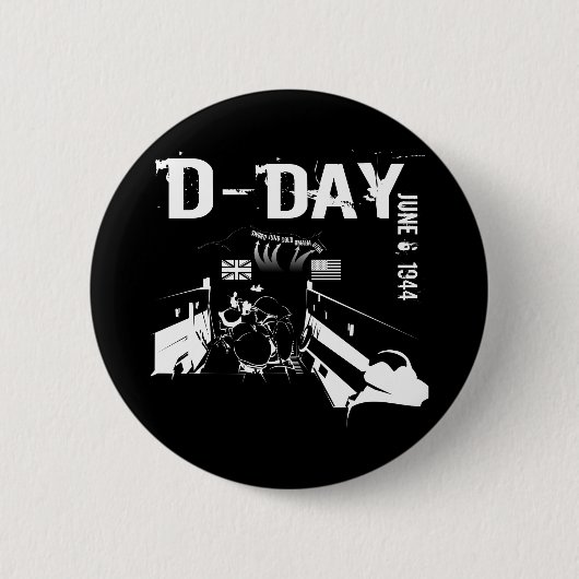 D-DAY 6 juni 1944 Ronde Button 5,7 Cm (Voorkant)