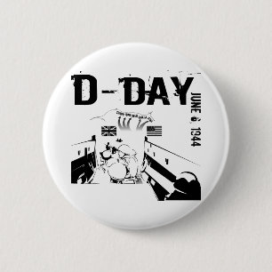 D-DAY 6 juni 1944 Ronde Button 5,7 Cm