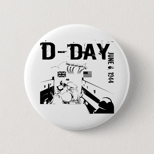 D-DAY 6 juni 1944 Ronde Button 5,7 Cm (Voorkant)