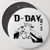 D-DAY 6 juni 1944 Ronde Button 6,0 Cm (Voorkant /achterkant)