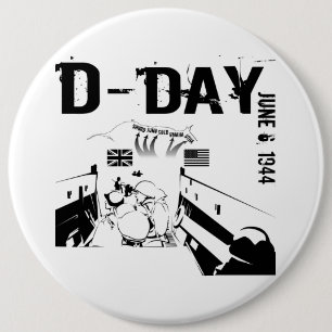 D-DAY 6 juni 1944 Ronde Button 6,0 Cm
