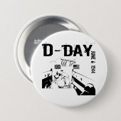 D-DAY 6 juni 1944 Ronde Button 7,6 Cm (Voorkant /achterkant)