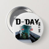 D-DAY 6 juni 1944 Ronde Button 7,6 Cm (Voorkant /achterkant)