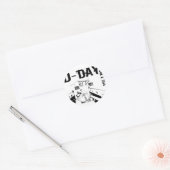 D-DAY 6 juni 1944 Ronde Sticker (Envelop)