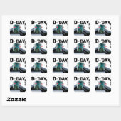 D-DAY 6 juni 1944 Vierkante Sticker (Vel)