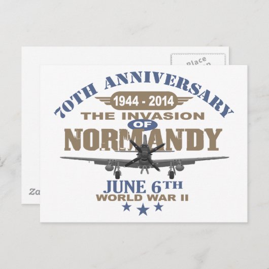 D-Day 70e Jubileum Battle of Normandy Briefkaart (Voorkant / Achterkant)