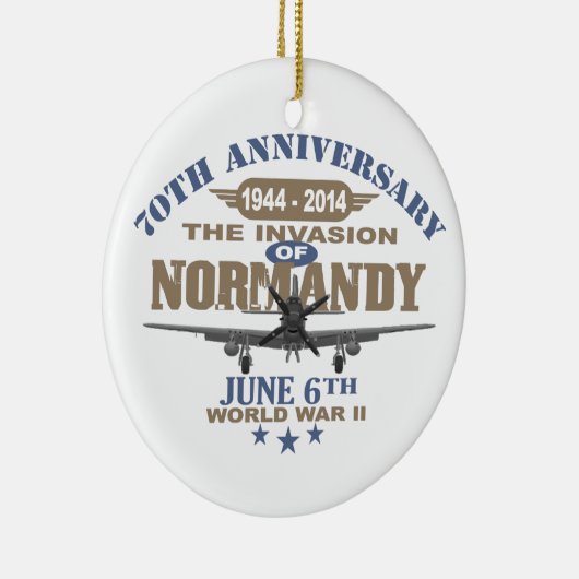 D-Day 70e Jubileum Battle of Normandy Keramisch Ornament (Rechts)
